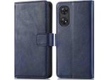 Imoshion Custodia Per Oppo Reno 8 T (4G) - Flip Cover Bookcase Flip - Blu Scuro