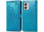 Motorola Moto G53 Skin - Pelle Finta - Flip Cover Imoshion - Colore Turchese