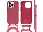 Custodia Iphone 14 Pro Custodia Iphone 14 Pro Protettiva Back Cover Colore Con Cinturino Staccabile In Silicone Rosso Scuro Imoshion