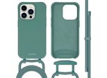 Custodia Iphone 14 Pro Custodia Iphone 14 Pro Protettiva Back Cover Colore Con Cinturino Staccabile In Silicone Verde Scuro Imoshion