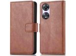 Imoshion Custodia Per Cellulare Per Oppo A78 (4G) - Flip Cover Bookcase Flip - Marrone