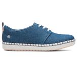 Clarks Step Glow Lace Scarpe Leggere Da Donna In Tessuto Blu 35,5