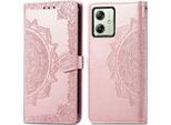 Motorola Moto G54 Custodie - Pelle Finta - Imoshion Flip Flap - Oro Rosa