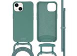 Custodia Iphone 14 Cover Protettiva Colore Con Cinturino Staccabile In Silicone Verde Scuro Imoshion