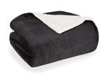 Blumtal Sherpa Coperta Coccolosa 150X200 Cm - Coperta Soffice - Morbida Coperta Vivente E Coccolosa, Grigio Scuro