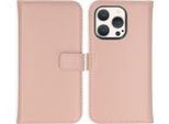 Custodia Per Iphone 15 Pro - Vera Pelle - Selencia Flip Flap Case - Rosa Chiaro