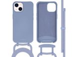 Custodia Iphone 14 Cover Protettiva Colore Con Cinturino Staccabile Silicone Blu Imoshion