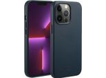 Custodia Per Iphone 13 Pro - Vera Pelle - Custodia Rigida/Cover Accezz - Blu Scuro