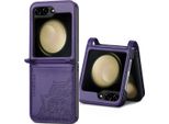 Samsung Galaxy Z Flip 5 Cover - Pelle Finta - Imoshion Flip Cover - Viola