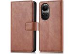Imoshion Custodia Per Cellulare Per Oppo Reno 10 Pro/Oppo Reno 10 - Flip Cover Bookcase Flip - Marrone