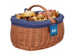 Kotarbau® Cesto In Vimini Naturale Con Manico Grande | Con Inserto In Tessuto Blu | Cesto Per La Spesa In Vimini Cesti Per La Spesa In Vimini Con Manico Cesto Per La Spesa In Vimini Cesto Per Il Picnic