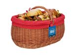 Kotarbau® Cesto In Vimini Naturale Con Manico Grande | Con Inserto In Tessuto Rosso | Cesto Per La Spesa In Vimini Cesti Per La Spesa In Vimini Con Manico Cesto Per La Spesa In Vimini Cesto Per Picnic