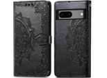 Google Pixel 7A Cover - Similcuoio - Flip Cover Imoshion - Nero