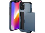 Iphone 14 Custodia Iphone 14 Backcover Protettiva Met Pasjeshouder Plastica Blu Scuro Imoshion