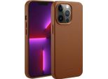 Cover Per Iphone 13 Pro - Vera Pelle - Custodia Rigida/Copertura Posteriore Accezz - Marrone