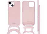Custodia Iphone 14 Cover Protettiva Colore Con Cinturino Staccabile In Silicone Rosa Imoshion