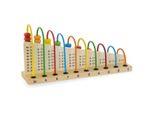 Abaco Regolo Calcolatore Scuola Primaria Arcobaleno Con 55 Perline In Legno Per Bambini