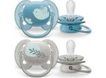 Philips Avent Succhietto Ultra Soft SCF091 6-18 Mesi In Silicone Senza Bpa 2 Pezzi