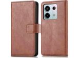 Imoshion Cover Per Xiaomi Poco X6/Xiaomi Redmi Note 13 Pro (5G) - Flip Cover Libreria Flip - Marrone
