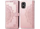 Motorola Moto G85 Coperture - Pelle Finta - Imoshion Flip Cover - Oro Rosa