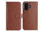 Cover Per Iphone 16 - Vera Pelle - Custodia Selencia Flip Flap - Marrone Chiaro