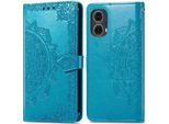 Motorola Moto G85 Sleeve - Pelle Finta - Flip Cover Imoshion - Turchese