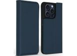 Custodia Per Iphone 15 Pro - Vera Pelle - Accezz Flip Cover - Blu