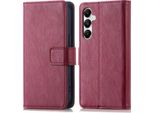 Custodia Per Cellulare Imoshion Per Samsung Galaxy A35 - Cover Flip A Libro - Rosso Scuro