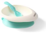 Ciotola Per Bambini Con Ventosa E Cucchiaio - Bianco, Azzurro