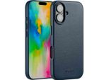 Custodia Per Iphone 16 - Vera Pelle - Custodia Rigida/Cover Accezz - Blu Scuro