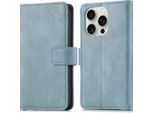 Imoshion Custodia Per Cellulare Per Apple Iphone 16 Pro Max - Custodia A Libro Flip - Azzurro