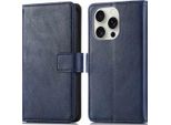 Custodia Per Cellulare Imoshion Per Apple Iphone 16 Pro - Cover Flip A Libro - Blu Scuro