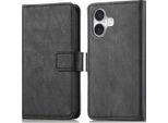 Imoshion Custodia Per Cellulare Per Apple Iphone 16 Plus - Custodia A Libro Flip - Nero