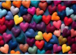 Puzzle Bluebird Puzzlepiel Coeurs Multicolores - 500 Teile Bunt