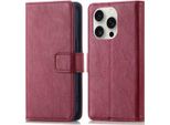 Imoshion Custodia Per Telefono Cellulare Per Apple Iphone 16 Pro Max - Custodia A Libro Flip - Rosso