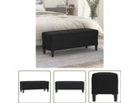 The Living Store Panca Nera 100X35X41 Cm In Pelle Finta