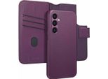 Custodia Per Samsung Galaxy S24 Plus - Vera Pelle - Accezz Flip Flap Sleeve/2 In 1 Case - Viola