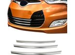 Modanature Griglia Radiatore Modanature Griglia Per Hyundai Veloster 2011-2017 Cromo Argento 3X