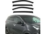 Paravento Parapioggia Per Kia Sportage 2015-2021 Acrilico Scuro 4 Pz