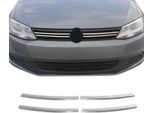 Modanature Griglia Radiatore Modanature Griglia Per Vw Jetta 2010-2014 Acciaio Inox Argento 4 Pz