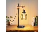 Zmh Lampada Da Tavolo Nera Da Comodino E27 Lampada Da Tavolo Retrò A 1 Fiamma In Metallo Industriale Lampada Da Comodino Vintage Con Cavo Senza Lampadina