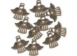 Ciondolo Angelo In Metallo Ottone Vecchio - 10 Pz