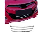 Modanature Griglia Radiatore Modanature Griglia Per Hyundai I30 2012-2017 Acciaio Inox Argento 3 Pezzi