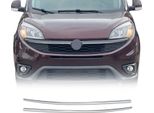 Modanature Griglia Radiatore Modanature Griglia Per Fiat Doblo 2014-2022 Acciaio Inox Argento 2 Pezzi