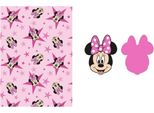 Set Da Letto Disney Minnie Mouse - Accogliente Coperta Per Bambini Con Cuscino Per Casa E Viaggio 140X100 Cm