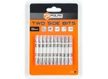 Set Di Punte Bilaterali 50 Mm PH1 - PH2 1/4" 6150CRV (10 Pezzi) Polax"