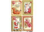 Carta Di Riso Per Decoupage A4 - Ciao Bella - Caro Babbo Natale