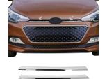 Modanature Griglia Radiatore Modanature Griglia Per Hyundai I20 2015-2019 Acciaio Inox Argento 2 Pz
