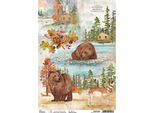Carta Di Riso Per Decoupage A4 - Ciao Bella - Harwood Forest