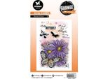 Timbro Trasparente - Studiolight - Farfalle Fiori Farfalle